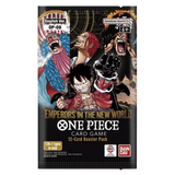 alt
One Piece TCG Kaiser in der Neuen Welt Boosterpack mit einzigartigen Karten und Charakteren.