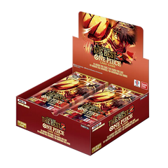 The Best Volume 2 Booster Box displayed with packaging, featuring One Piece TCG card game booster packs.