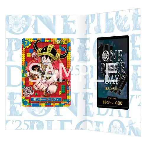 One Piece Day 25 Promo Collection mit Monkey D. Luffy und Don Promo-Karten.