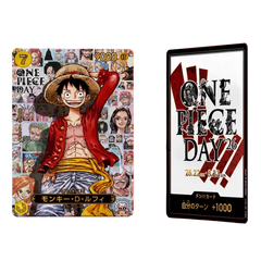 One Piece Day 26 Promo featuring exclusive Monkey D. Luffy card from ONE PIECE DAY '26 convention.