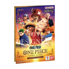 One Piece Premium Card Collection Live Action Straw Hats promotional image featuring characters from the series, designed by Bandai Namco.