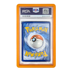 PSA Slab Bumper - Orange protecting a graded Pokemon card displayed in its transparent case.