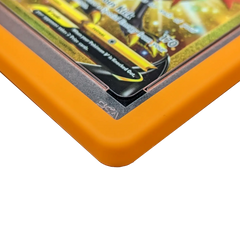 PSA Slab Bumper - Orange around a trading card slab providing a sleek and protective fit.