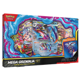Mega Quajutsu-ex Premium-Kollektion mit Karten und einem Sammelaufkleber für Pokémon-Sammelkartenspiel-Fans.
