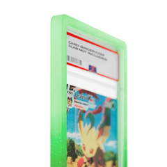 PSA Slab Guard - Vibrant in Light & Dark Green gradient, perfect for Leafeon PSA 10 Slab.