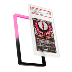 PSA Slab Guard - Eclipse featuring a black and pink gradient design for Moltres PSA 10 protection.