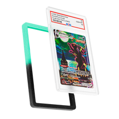 PSA Slab Guard - Luminous protecting an Umbreon PSA 10 Slab with radiant green and black gradient color.