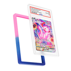 PSA Slab Guard - Whimsical Pink & Blue gradient protector with radiant sparkle design for PSA slabs.