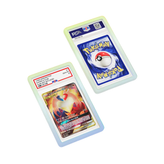 PSA Slab Guard - Skyline showcasing a colorful gradient around a Pokemon PSA 10 Slab.