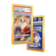 PSA Slab Guard - Electrifying featuring a vibrant yellow and orange gradient design, perfect for Electric Type Pokémon slabs.