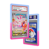 PSA Slab Guard - Fairytale protecting Sylveon PSA 10 slab in gradient pink and blue design with radiant sparkle.