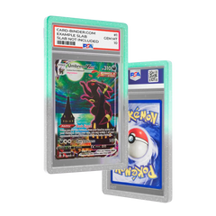 PSA Slab Guard - Radiance with vibrant gradient for PSA Slab protection in green and black. Perfect for Dark Type Pokémon.