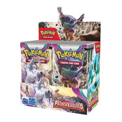 "Pokémon SV02 Paldea Evolved Booster Box met 36 pakjes, perfect voor verzamelaars en fans van het ruilkaartspel."