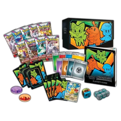 "Pokémon TCG Scarlet & Violet Paldea Evolved Elite Trainer Box met boosterpakketten, spelersgids en speciale kaarten."