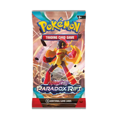 Pokémon SV04 Paradox Rift booster pack featuring vibrant artwork and 10 additional game cards.