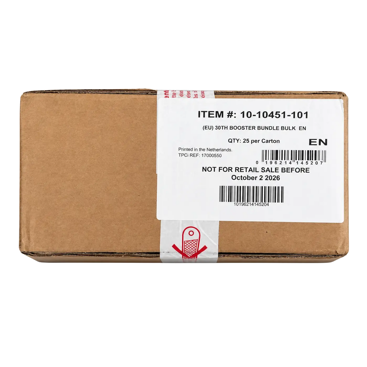 Booster Bundle Case de célébration du 30e anniversaire (25 pièces) pour le Jeu de Cartes à Collectionner Pokémon, sortie le 2 octobre 2026.