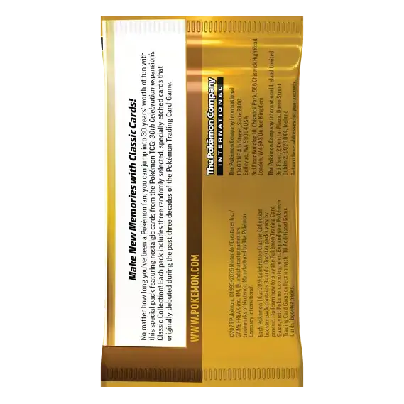 30th Celebration Classic Collection Booster Pack back