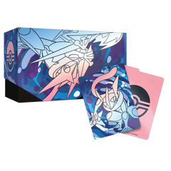 Boîte d'entraîneur d'élite Chaos Rising avec illustrations colorées et cartes promotionnelles de Pokémon TCG.