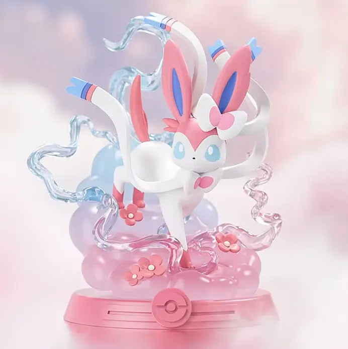 Eevee Figure Blind Box featuring a beautiful Sylveon Pokémon resin figure, perfect for collectors and fans.