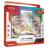 First Partner Illustration Box Series 2 featuring Pokémon Trading Card Game packs and bonus promo cards.