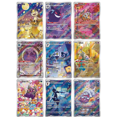 "Gem Pack Vol. 3 Booster Box met nieuwe Chinese Pokémon-kaarten met Gengar, Cubone, Chandelure en Meowth."