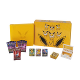 Jolteon Advanced Gift Box met promokaarten, boosterpakketten en oranje verzamelfolder met Jolteon-design.