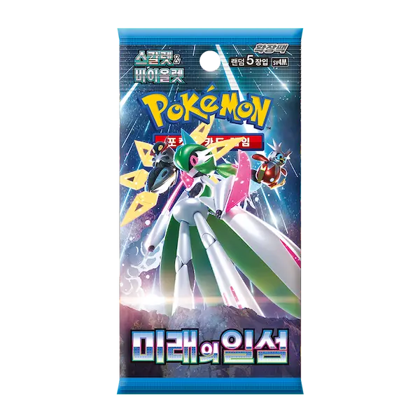 Future Flash Korean Booster Box featuring stunning Pokémon artwork and vibrant designs, perfect for collectors and players.
