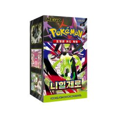 "Nihil Zero Korean Booster Box Verpackung mit Pokémon-Artwork und koreanischem Text."
