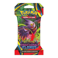 Phantasmal Flames Sleeved Booster (Live-stream) featuring Mega Gengar from Pokémon Trading Card Game.