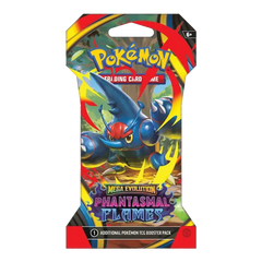 Phantasmal Flames Sleeved Booster (Live-stream) featuring Mega Gengar and Mega Charizard X in packaging.
