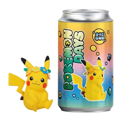 Pikachu Picknick Figure Can featuring a Pikachu figure next to a colorful soda can, perfect for Pokémon fans.