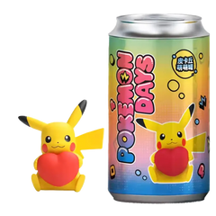 Pikachu Heart Figure Can with Pikachu figure, perfect gift for Pokémon fans.