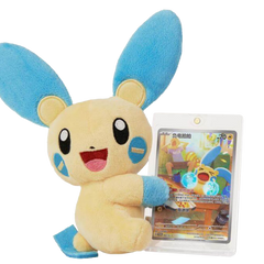 Pokémon Plush and Card Blind Box featuring a cute plush with a matching Art rare promo card.