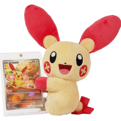 Pokémon Plush and Card Blind Box featuring a cute plush with a matching art card and holder.