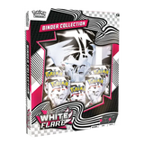 Pokémon White Flare Binder Collection featuring booster packs from Scarlet & Violet SV10.5 set.