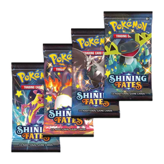 Ensemble artistique de 4 boosters Pokémon Épée et Bouclier Destinées Radieuses