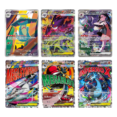 Mega Dream Booster Box (Live-Stream) mit japanischen Pokémon-Karten, darunter Mega Symphony, Mega Brave und Inferno X.