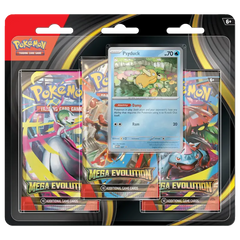 Mega Evolution 3-Pack Blister (Live-stream) with Psyduck promo card and booster packs