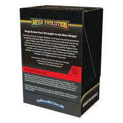 Mega Evolution Booster Bundle (Live-stream) packaging featuring Mega Evolution branding and text.
