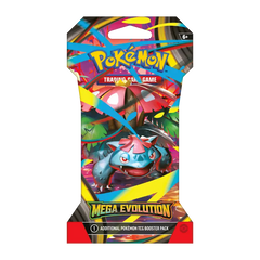 Mega Evolution Sleeved Booster (Live-stream) featuring Pokémon Trading Card Game packaging with Mega Venusaur.