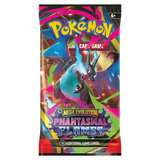 Phantasmal Flames Boosterpack featuring Mega Charizard X and vibrant artwork from the Pokémon Trading Card Game.