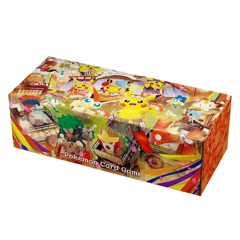 3er-Pack Pokémon Center Box mit lebendigen Pokémon-Designs und Charakteren auf der Sammelverpackung.
