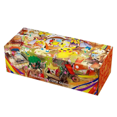 3-Pack Pokémon Center Box featuring vibrant Pokémon designs and characters on the collection packaging.