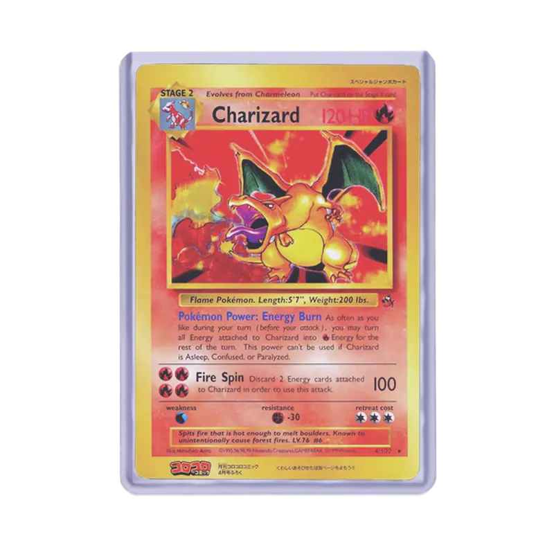 XL Oversized Toploader zum Schutz von Charizard Jumbo-Karten vor Kratzern und Verbiegen, Größe 154 mm x 213 mm.