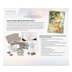 alt
Rückseite Informationen der Pokémon Prismatic Evolutions Elite Trainer Box (ETB)
