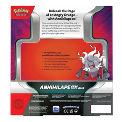 Informations au dos de la boîte de collection Pokémon Annihilape EX