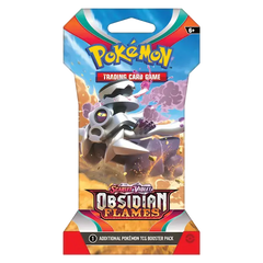 "Pokémon SV03 Obsidian Flames sleeve booster pack met een opvallende Charizard en levendige artwork."