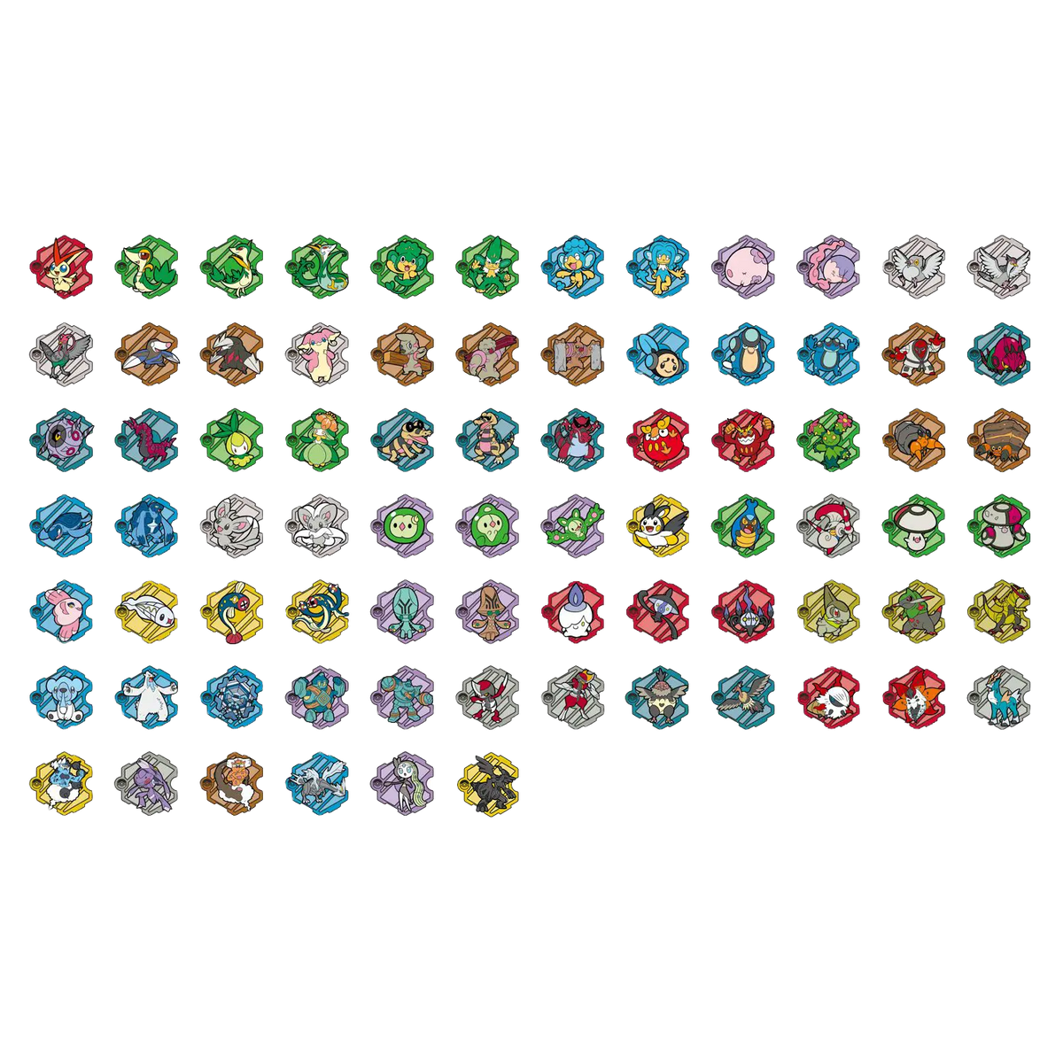 Collection of colorful character icons displayed in a grid format, featuring various animated styles and designs.