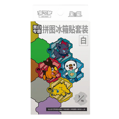 Colorful Pokémon-themed puzzle sticker set featuring various characters on a hexagonal background.