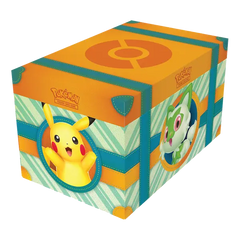 Pokémon Paldean Adventure Chest featuring Pikachu and Sprigatito design, perfect for trainers and collectors.